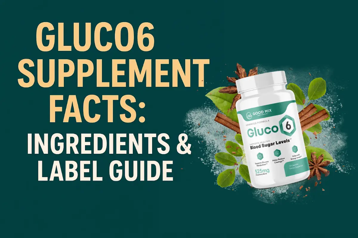 Gluco6 Supplement Facts: Ingredients & Label Guide